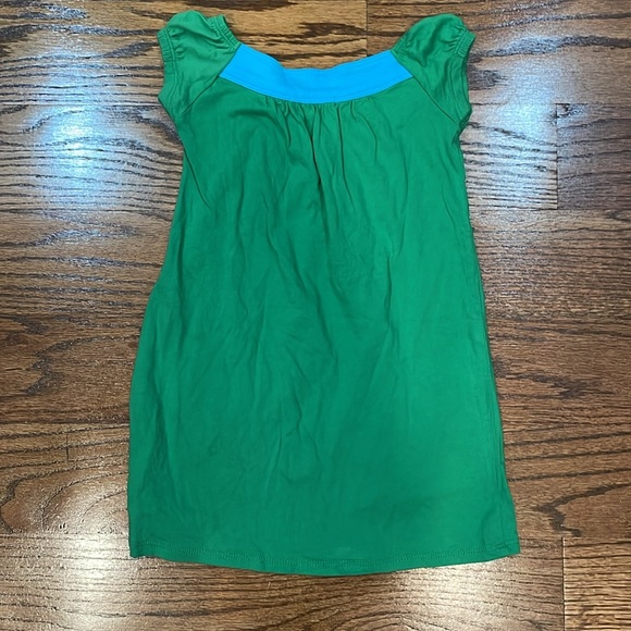 Gap Kids kelly green and bright blue tunic with front pockets and button detail - Picture 5 of 5